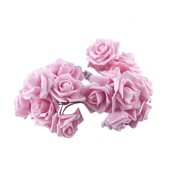 Hxlazmoo Valentine's Day Rose LED String Lights - 20 Battery Operated Romantic Lights for Weddings, Indoor & Outdoor Decor