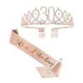 thumbnail image 1 of Mother's Day Graduation Party Decorations 13th Birthday Crown For Girls Teen Sash & Set 13 Years Old Gifts Rose Gold And P Home Room Decor Bedroom Favors, 1 of 3