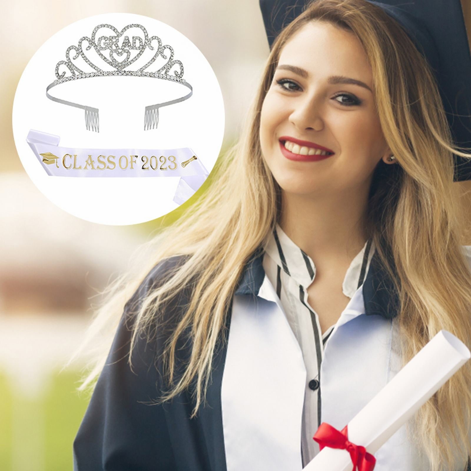 Hxoliqit 2023 Graduation Kits Glittered Metal Graduation Princess Grad ...