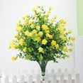 thumbnail image 1 of Hxoliqit 2pcs Artificial Flower Silk Flower Bouquet Latex Real Flower Bridal Artificial Flowers Wedding Home Holiday Gift House Decoration Artificial Flower(Yellow) for Living room, 1 of 3