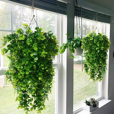 Hxoliqit 30” Artificial Vine in Green Plastic Planter (2 Count)