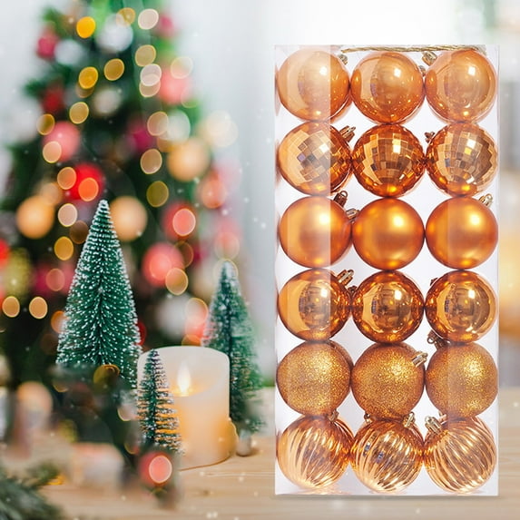 Hxoliqit 36Pcs Christmas Balls Ornaments For Xmas Christmas Tree Shatterproof Christmas Tree Decorations Hanging Ball For Holiday Wedding Party Decoration