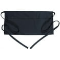 thumbnail image 1 of Kitchen Organization Black Waitress Waiter Server Short Aprons Waist Apron With 3 Pockets Gadgets, 1 of 8