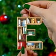 thumbnail image 1 of Hxoliqit Book Lovers Heart Shaped Bookshelf Pendant Acrylic Ornament Christmas ornament Holiday Decor Holiday Gifts Hanging ornament Mini Pendant Decor, 1 of 4