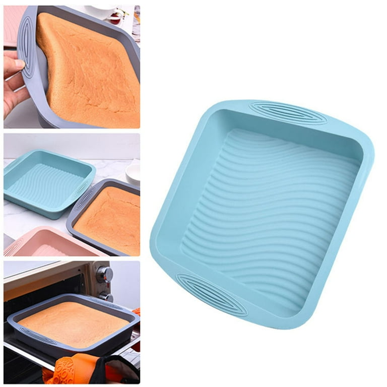 Hxoliqit Cake Pan 8x8 Baking Pan Pan Nonstick Silicone Cake Silicone Baking For Cakes Rice And Lasagnas Multicolor Easy to Cooking Kitchen Gadgets Walmart