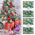 thumbnail image 1 of Hxoliqit Christmas Tree Ornaments Colored Shatterproof Plastic Decorative Baubles For Xmas Tree Decor Holiday Wedding Decoration Features:, 1 of 9