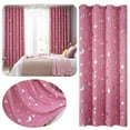 thumbnail image 1 of Hxoliqit Contemporary Pink Star Blackout Curtains, 130cm x 100cm,Pink Curtains For Girls Room, Kids Curtains For Girls, Girls Curtains, 1 of 6
