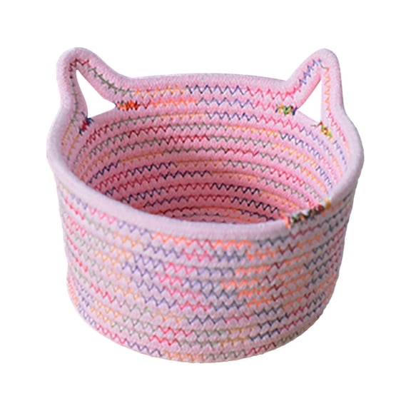 Hxoliqit Fridge Storage Basket Size Blanket Woven Fabric Storage Baskets Laundry Kids Toys Baby Nursery Organizer Or Hamper Pink