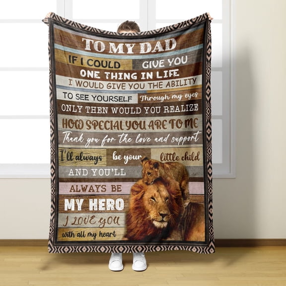 Hxoliqit Grateful Love Birthday Gift Throws Blankets Happy Father's Day Present For Sofa Super Cozy Lightweight Father Gifts Idea Warmer Mat Home Textiles Daily Supplies Home Decoration