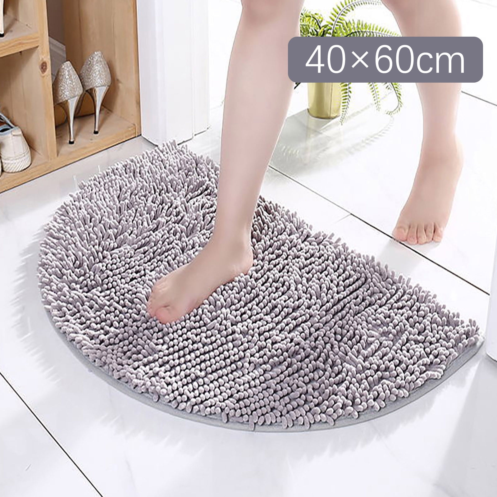 Hxoliqit Half Round Bathroom Rug Won't Slip Bathroom Mat Soft And