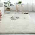 thumbnail image 1 of Hxoliqit Kitchen Rug Modern Soft Small Shaggy Rug For Bedroom Livingroom Dorm Kids Room Indoor Home Decorative Non Slip Plush Furry Area Rugs Comfy Nursery Floor Carpet White, 1 of 8