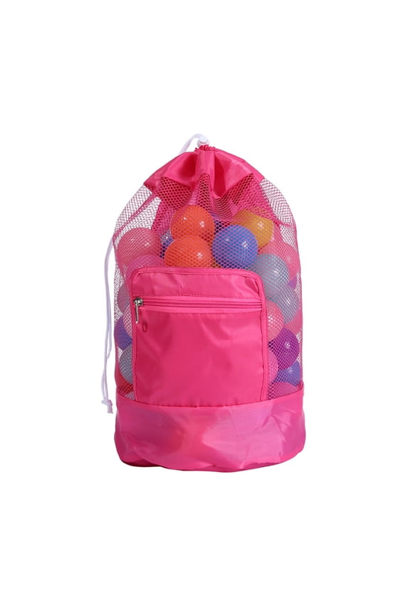 Large Mesh Beach Bag Tote Durable Sand Drawstring Beach Backpack Swim And Pool Toys Balls Packs Stay From Sand And Water Toy Not Included Gift Bag Storage Organizer Reusable Toy Box Storage