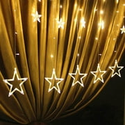 Hxoliqit Lights Lights Curtain Lights USB Star Lights Five-pointed Icicle Star String LED light Led Lights Led Christmas Lights Led Shop Light