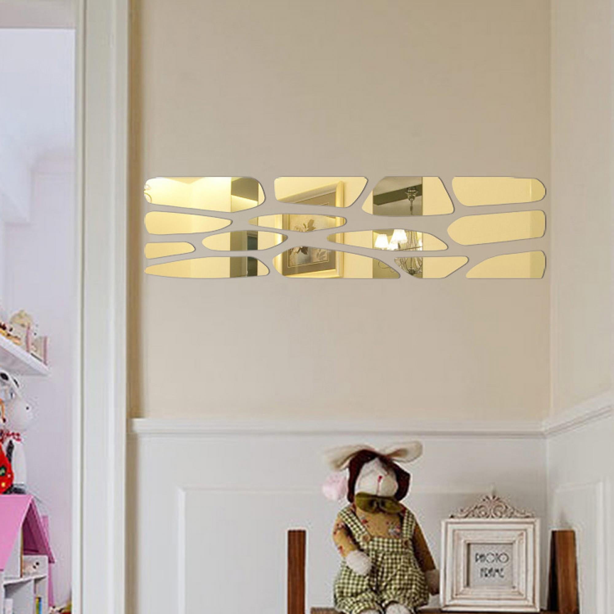 Hxoliqit Modern Mirror Style Removable Decal Art Mural Wall Sticker