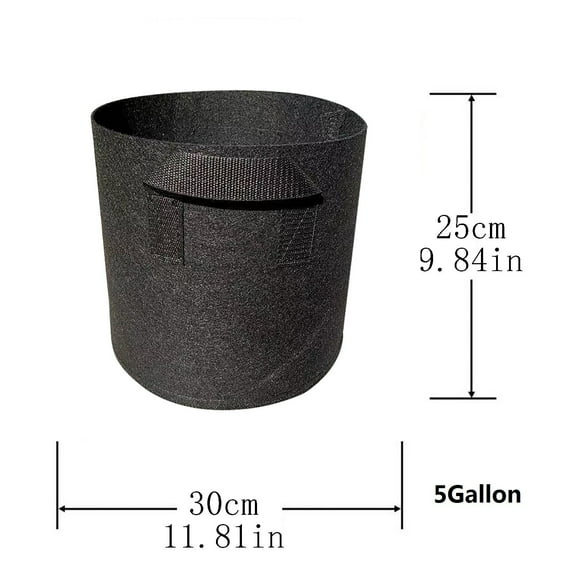 Hxoliqit,Pot Plant 1/2/3/5/7 Gallon Grow bag Heavy Thickened Nonwoven Plant Fabric Pot with Handles