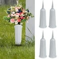 thumbnail image 1 of Hxoliqit,Pot Plant 4PCS Cemetery Flower Vase Memorial Floral With Stake Plastic In Ground Decorations For Flowers Holder,Gray, 1 of 9