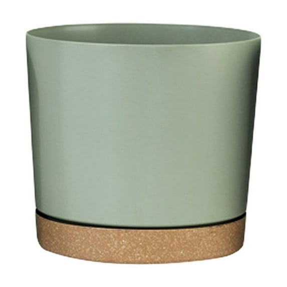 Hxoliqit,Pot Plant Plant Pots Set Of For Indoor Plants With Holes And Removable Base Saucer Modern Decorative Outdoor Garden,Green