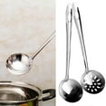 thumbnail image 1 of Clearance Tableware under $5 Premium 11 Inch Soup 2 Pcs Stainless Steel Cooking Utensil Set Soup And Slotted Spoon Nonstick Kitchen Utensils Set Kitchenware, 1 of 9