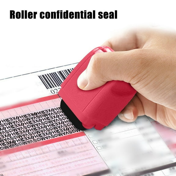 Hxoliqit Roller Stamp Identity Privacy ID Confidential Guard Data Preservation Roller Confidentiality Seal 3ML Desk Decor Office Desk Decor Desk Supplies