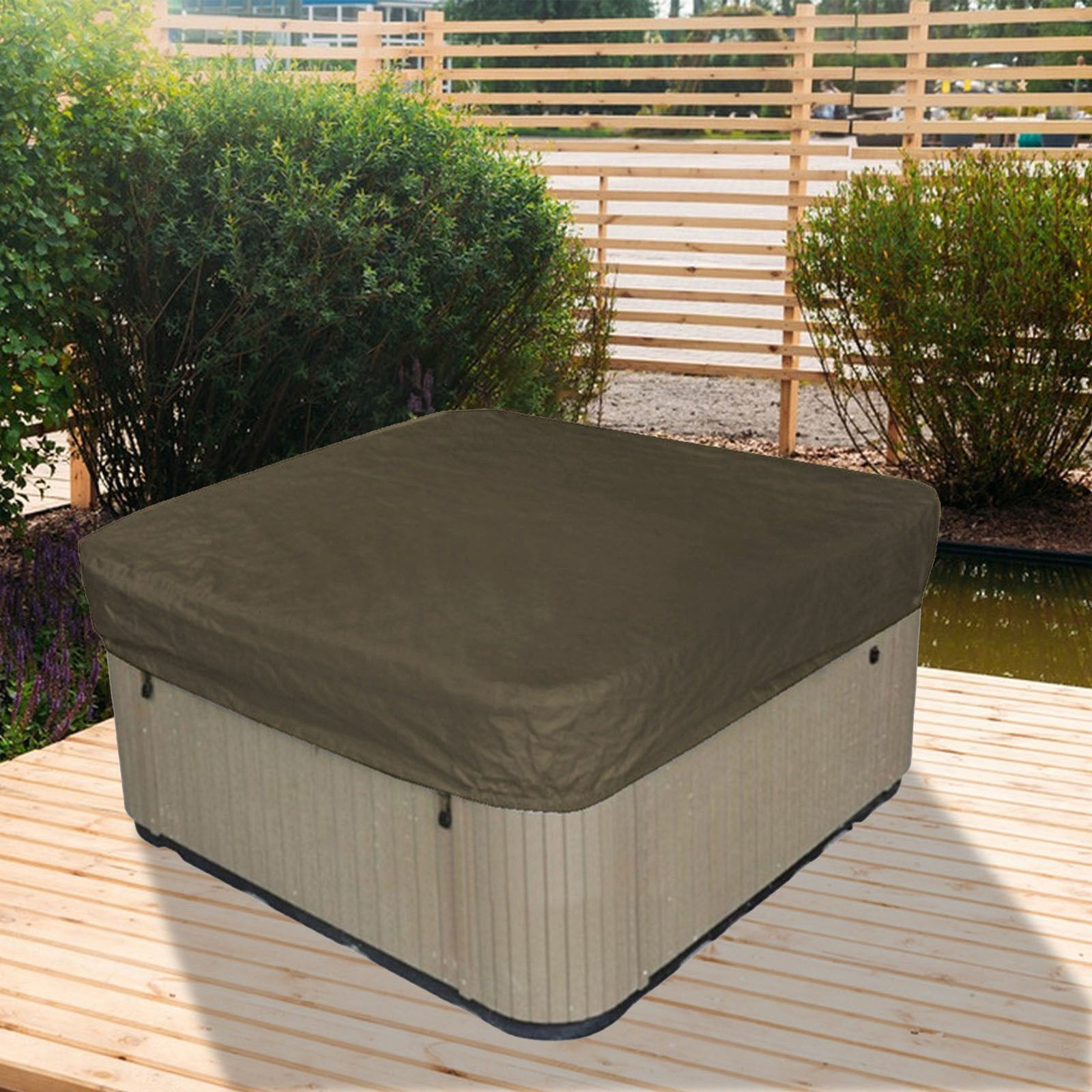 Hxoliqit Square Hot Tub Cover Patio Outdoor Heavy Duty Protector Spa ...