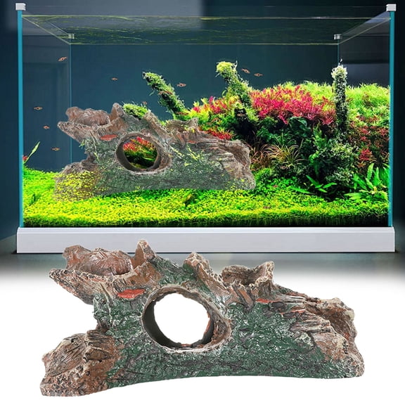 Hxoliqit Tree Trunk Aquarium Fish Aquarium Decoration Resin Wood Aquarium Tree Trunk Driftwood For Hole Hideouts