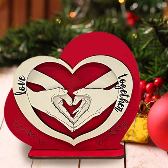 Hxoliqit Valentines Day Wooden Table Top Decorations Wooden Signs Table Centerpieces Decoration For Valentine Day Party Table Home Decor Desk Decorations Mini Ornaments Desktop Ornament