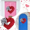 thumbnail image 1 of Hxoliqit valentines day,creative doorplate,Decorative Fabric In Front Of The Door Valentine's Day Wreath Heart Wall Hanging Holiday Arrangement, 1 of 9