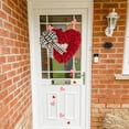 thumbnail image 1 of Hxroolrp Valentines Day Decorations Wreath Valentines Day Wreaths For Front Door Outside 16" Heart Shaped Wreath For Valentine Decor Outdoor Valentine's Day Wreath San Valentin Decoration, 1 of 7