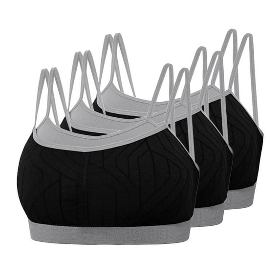 Hxshgdsn 3Pack Women Seamless Sports Bra Trendy Light Support Soft Color Block Daily Activewear Bra(Gray/S)
