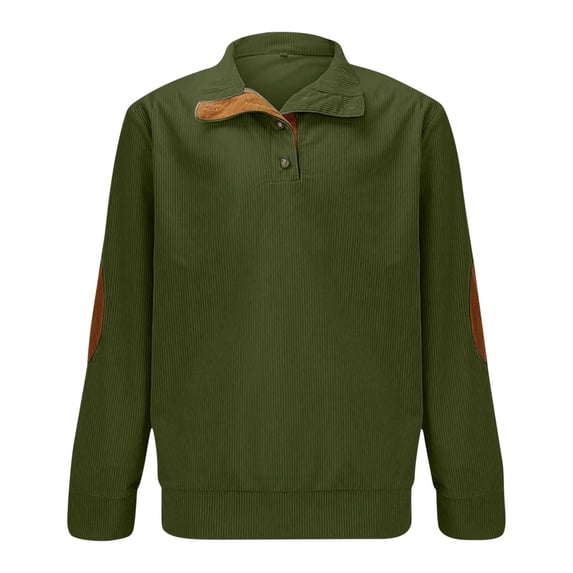 Hxshgdsn Boys Henley Shirts Long Sleeve Vintage Color Block T Shirts Soft Comfy Pullover Tops For Kids Army Green 7-8 Years