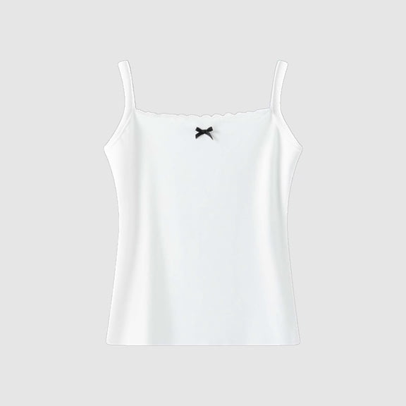 Hxshgdsn Camisole Tank Tops For Women Summer Sleeveless Vest Comfy Layer Outfit White 2Xl