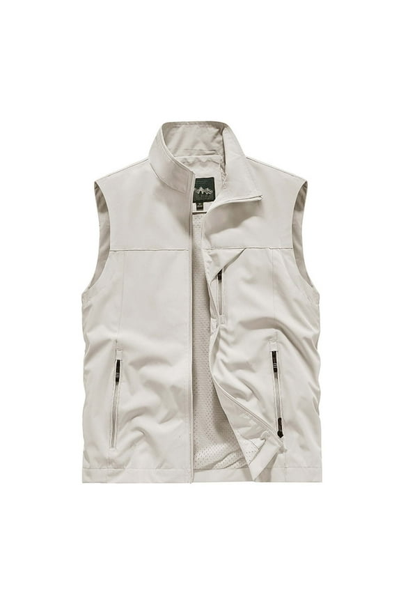 Fall Outfits For Men 2025 Men'S Technical Field Jacket,Stand Collar Pockets For Photography Outdoor Labor White 3Xl