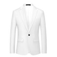 thumbnail image 1 of Hxshgdsn Fall Outfits For Men 2025 New Casual Men Solid Matching Breasted Slim Middle-Aged Suit Long Sleeve Hoodless Casual Outwear Jackets White 5Xl, 1 of 7