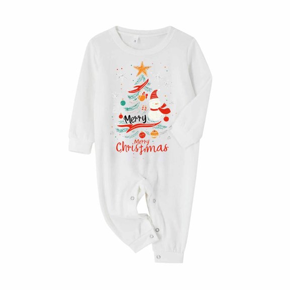 Hxshgdsn Family Pajamas Set Matching Christmas Children Jumpsuit Rinted Long Sleeve Onesie Holiday Multicolor 3 3M