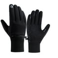 thumbnail image 1 of Hxshgdsn Fleece Thermal Ski Gloves For Men Windproof Water Resistant Mittens Outdoor Winter Black M, 1 of 6