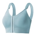 thumbnail image 1 of Hxshgdsn Front Closure Sports Bras for Women High Impact Back Support Workout Bra Breathable Shapewear（Blue/L）, 1 of 3