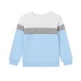 thumbnail image 1 of Hxshgdsn Girls Crew Neck Sweatshirts Trendy Color Block Long Sleeve Pullover Tops Winter Fall Casual Blue 11 Years, 1 of 5