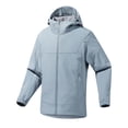 thumbnail image 1 of Hxshgdsn Hoodie Jacket For Men With Zipper Pocket Winter Coat，Water Resistant Windbreak Outerwear Light Blue 2Xl, 1 of 5