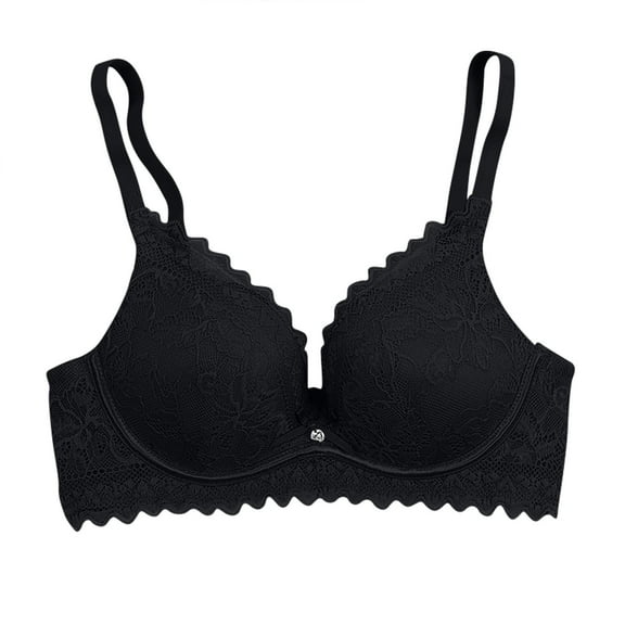 Hxshgdsn Hxshgdsn Womens Lace Bras Plus Size Sheer Lingerie Push Up Padded Unlined Lift Up Underwire Everyday Balconette Demi Bras,Black,36/80