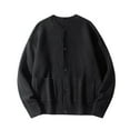 thumbnail image 1 of Hxshgdsn Men Cardigan Sweater Button Up Oversized Crew Neck Jacket Warm Knit Outerwear Black Xl, 1 of 4
