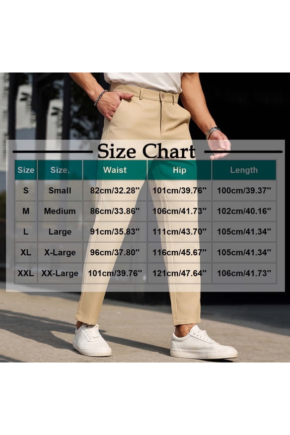 Men's Pants Men Solid Casual Button Waist Pockets Straight Type Golf Pants Suit Pants Trousers Sky Blue S
