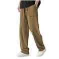 thumbnail image 1 of Hxshgdsn Mens Wide Leg Pants Casual Loose Fit Straight Sweatpants With Pocket Trendy Breathable Coffee 2Xl, 1 of 2