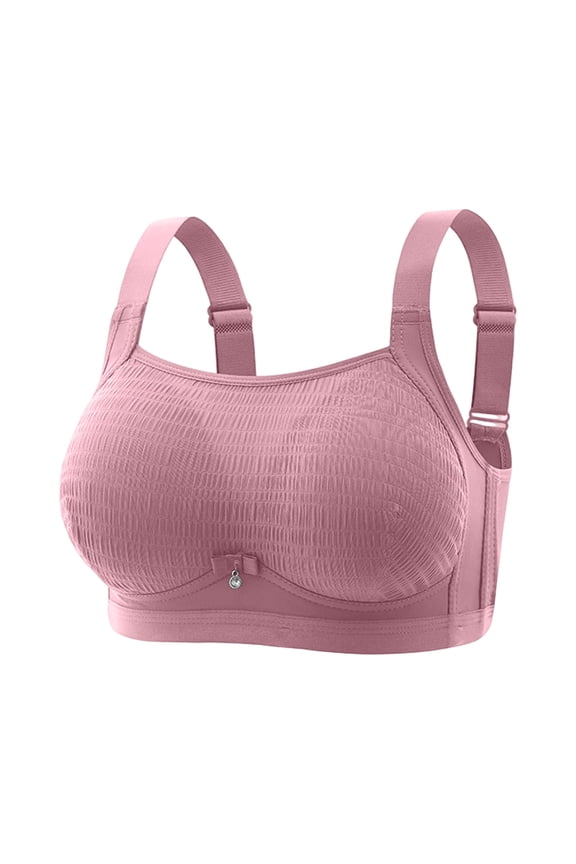 Plus Size Wireless Bra for Women Full Coverage Bralettes Soft Sleep Bra with Side Support Back Flattening（Purple/2XL）
