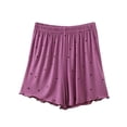 thumbnail image 1 of Hxshgdsn Ruffled Loungewear for Womens Star Printed Pajamas Shorts Elastic Waist Casual Sleepwear Bottoms Comfy Loungewear（Purple/2XL）, 1 of 6