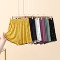 thumbnail image 1 of Hxshgdsn Ruffled Loungewear for Womens Star Printed Pajamas Shorts Elastic Waist Casual Sleepwear Bottoms Comfy Loungewear（Yellow/L）, 1 of 10