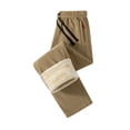 thumbnail image 1 of Hxshgdsn Sherpa Lined Sweatpants Men Warm Thermal Fleece Straight Leg Pants For Running Casual Khaki 2 4Xl, 1 of 3