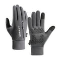 thumbnail image 1 of Hxshgdsn Unisex Winter Gloves Outdoor Fleece Lined Windproof Water Resistant Reflective Mittens Cycling Hiking Gray 5 L, 1 of 4