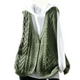 thumbnail image 1 of Hxshgdsn V Neck Knit Vest Sweaters For Women Button Up Sleeveless Pocket Winter Pullover Jumpers Jacket Fall Green 2 Free Size, 1 of 5