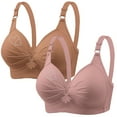 thumbnail image 1 of Hxshgdsn Womens 3PC Plus Size Bras Embroidered Full Coverage Push Up Minimizer Bras Wirefree Padded Comfortable Underwear No Rims Sports Bras,Multicolor,44B, 1 of 3
