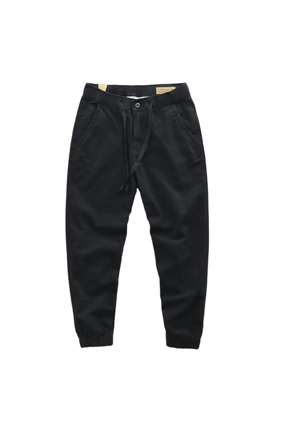 Womens Baggy Cargo Pants With Elastic Waistband Cuffed Cropped Trousers With Pocket Casual Workwear Black L